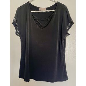 Diana Bell Strappy Embellished Rhinestones Sleeveless Top XL